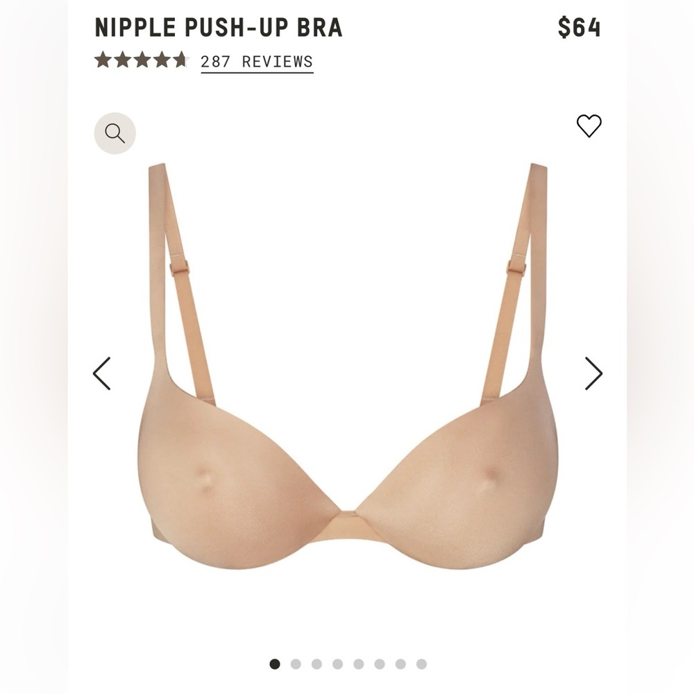 NWT SKIMS Nipple Push Up Bra 32B color Clay